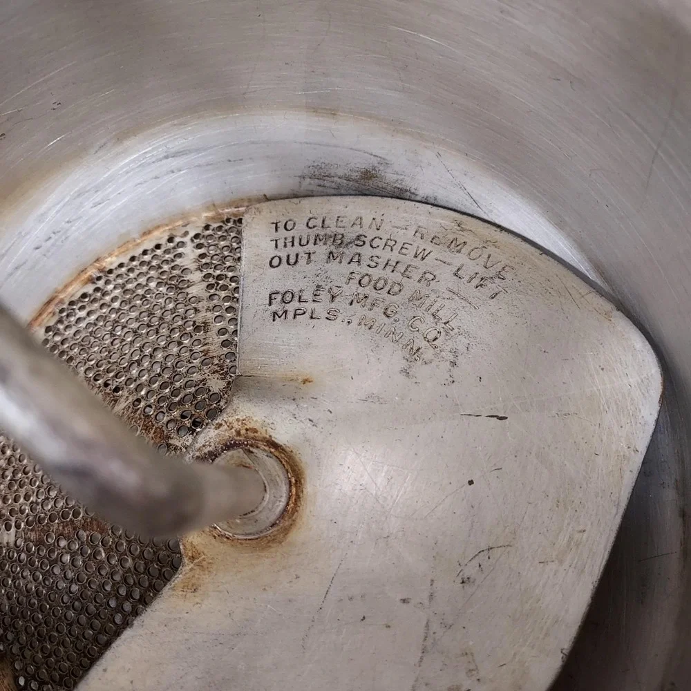Vintage Foley Food Mill Masher With Red‎ Wood Handles